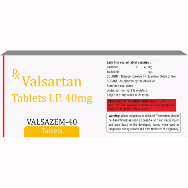 Valsazem 40Mg Strip Of 10 Tablets