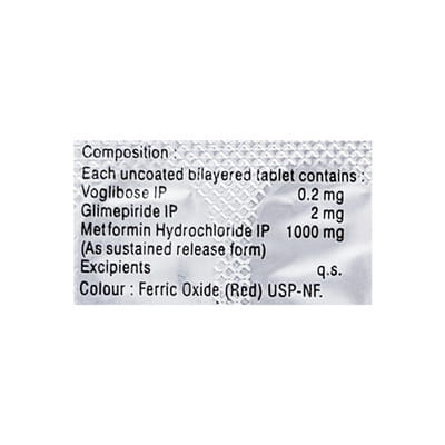 Voglistar Gm 2mg Forte Strip Of 15 Tablets