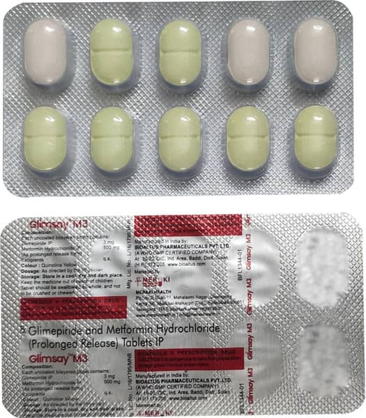 Glimsay M 3mg Strip Of 10 Tablets