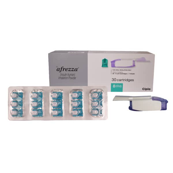 Afrezza Box Of 30 - 8 Unit Cartridge And 1 Inhaler