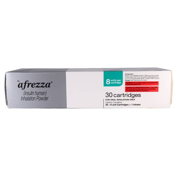 Afrezza Box Of 30 - 8 Unit Cartridge And 1 Inhaler