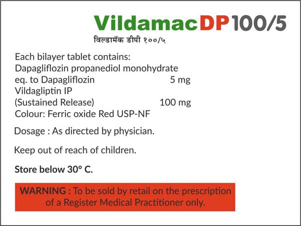 Vildamac Dp 100/5mg Strip Of 10 Tablets