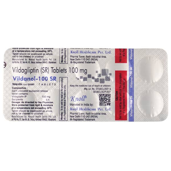 Vildanol Sr 100 Strip Of 10 Tablets