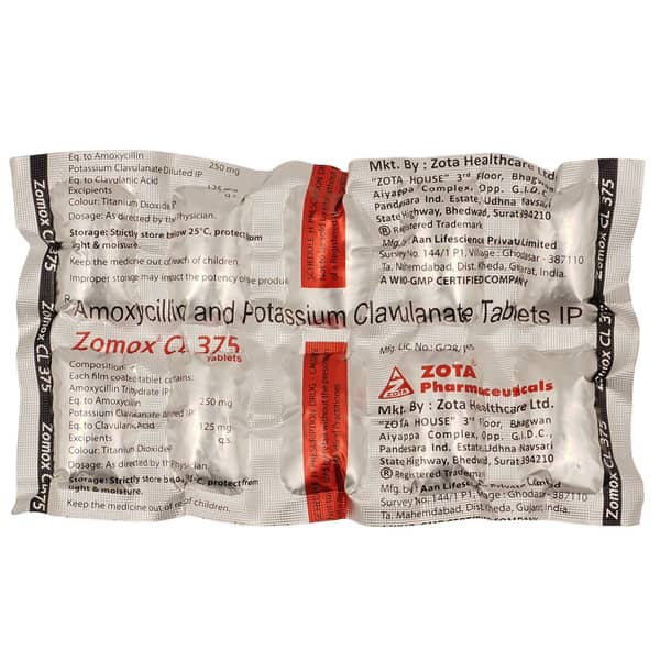 Zomox Cl 375mg Strip Of 10 Tablets