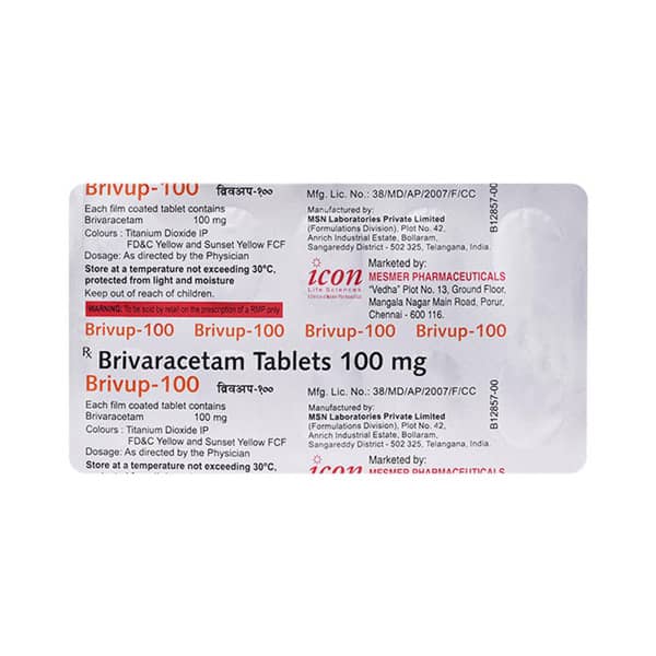 Brivup 100Mg Strip Of 10 Tablets