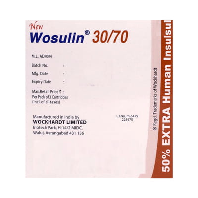 Wosulin 30/70 100iu Dispopen 2 Pre Filled Pen Of 3ml Injection