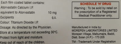 Atorica 10mg Strip Of 15 Tablets