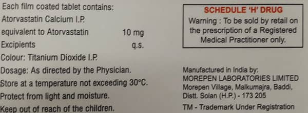 Atorica 10mg Strip Of 15 Tablets