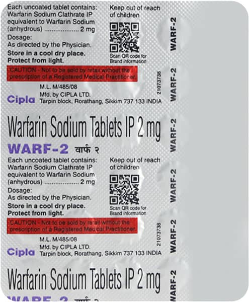 Warf 2mg Strip Of 30 Tablets