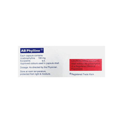 Ab Phylline 100mg Strip Of 15 Capsules