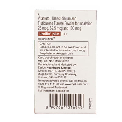 Umiflo Plus 100mcg Box Of 15 Respicaps