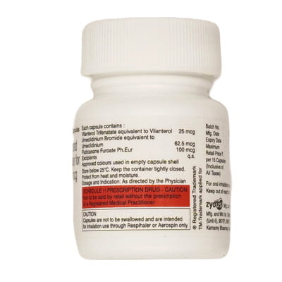 Umiflo Plus 100mcg Box Of 15 Respicaps