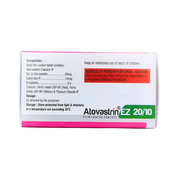 Atovastrin Ez 20/10Mg Strip Of 10 Tablets