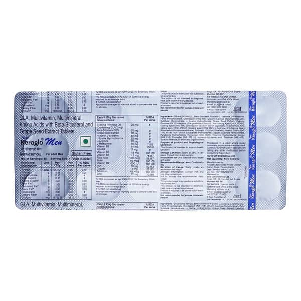 New Keraglo Men Strip Of 15 Tablets