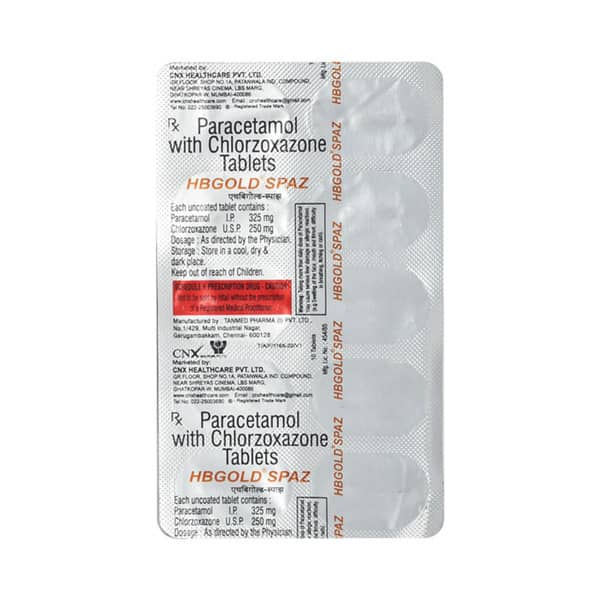 Hbgold Spaz Strip Of 10 Tablets