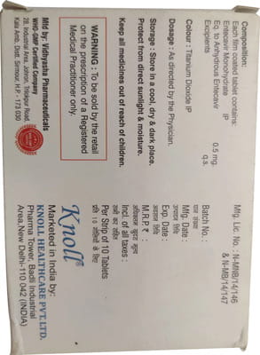 Anticanol 0.5mg Strip Of 10 Tablets