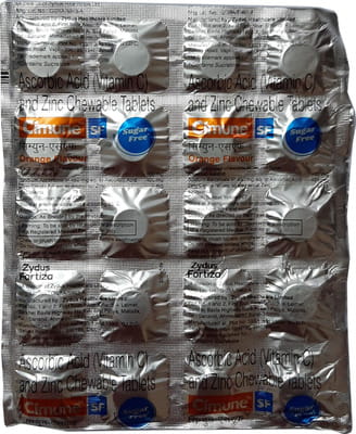 Cimune Sf Orange Flavour Strip Of 20 Chewable Tablets