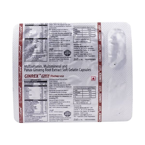 Ginrex Plus Strip Of 10 Softgel Capsules
