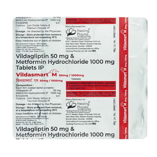 Vildasmart M 50/1000Mg Strip Of 15 Tablets