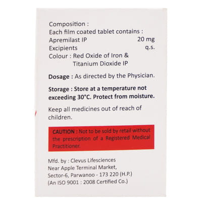 Apresias 20mg Strip Of 4 Tablets