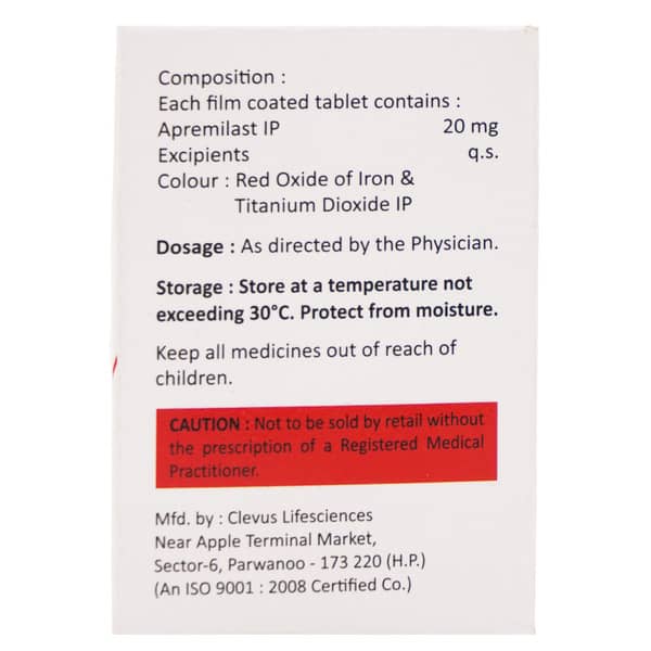 Apresias 20mg Strip Of 4 Tablets