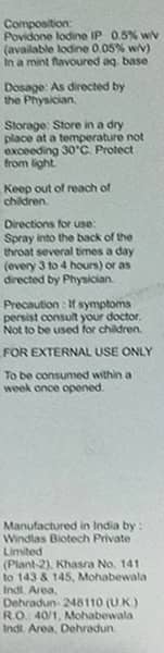 Oroclear Mint Flavour Bottle Of 50ml Mouth Spray