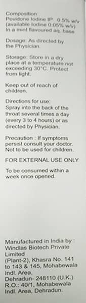 Oroclear Mint Flavour Bottle Of 50ml Mouth Spray