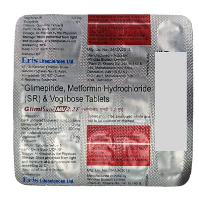Glimisave Mv 2.2 F Strip Of 15 Tablets