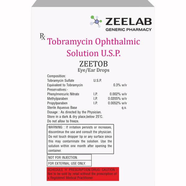 Zeetob Bottle Of 5ml Eye Drops