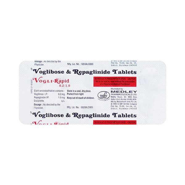 Vogli Rapid 0.2/1Mg Strip Of 10 Tablets