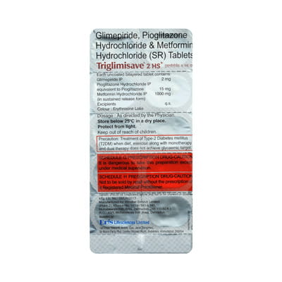 Triglimisave Hs Plus 2 Strip Of 10 Tablets
