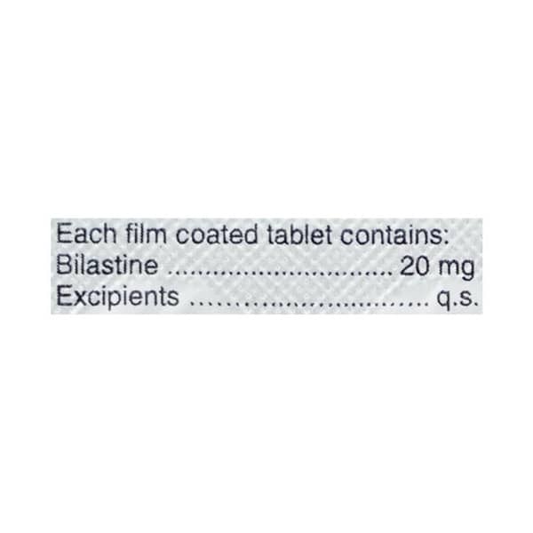 Bilacip 20mg Strip Of 10 Tablets