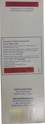 Clexane 60mg Pre Filled Syringe Of 0.6ml Solution For Injection (Pack Of 2)