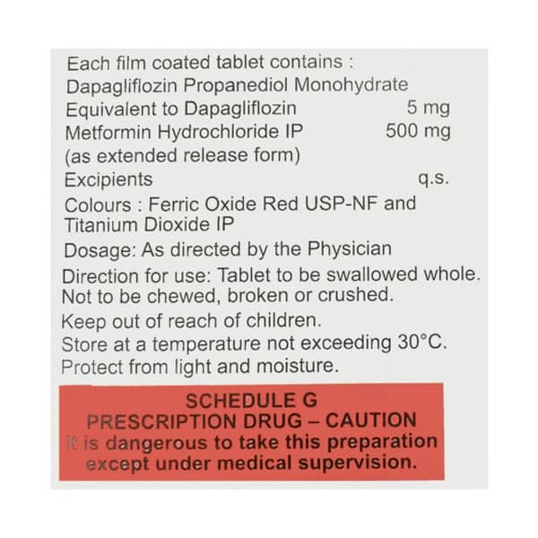 Damita M 5/500mg Strip Of 15 Tablets