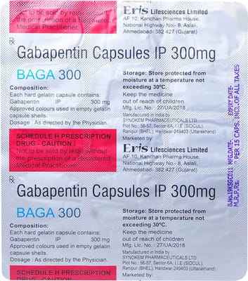 Baga 300mg Strip Of 15 Capsules