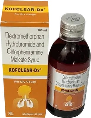 Kofclear Dx Plus Bottle Of 100ml Dry Cough Syrup
