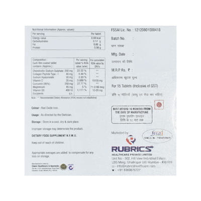 Tendobind Strip Of 15 Tablets