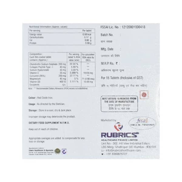 Tendobind Strip Of 15 Tablets