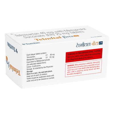 Telmital Beta 25mg Strip Of 10 Tablets