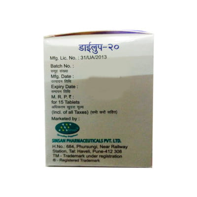 Dyloop 20mg Strip Of 15 Tablets