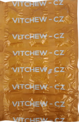 Vitchew Cz Orange Flavour Sugar Free Strip Of 15 Chewable Tablets