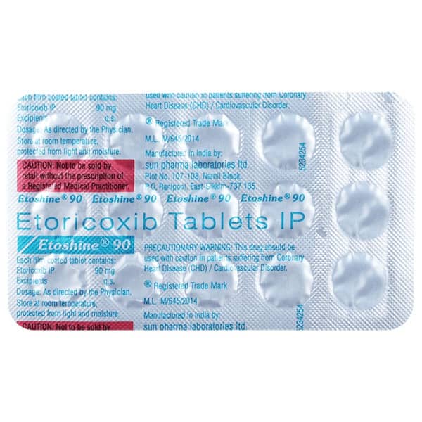 Etoshine 90mg Strip Of 15 Tablets