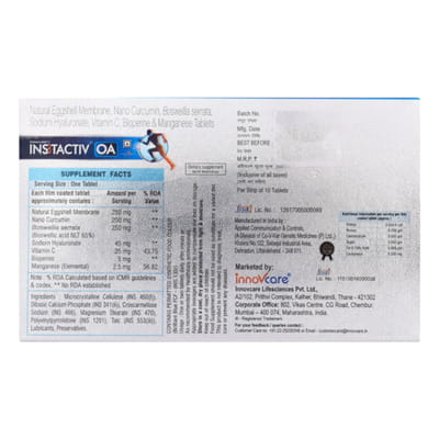 Ins3tactiv Oa Strip Of 10 Tablets