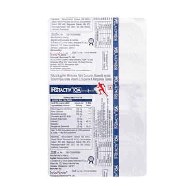 Ins3tactiv Oa Strip Of 10 Tablets