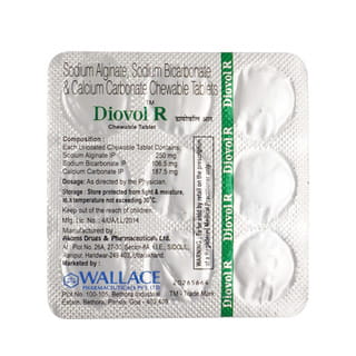 Diovol R Mint Flavour Strip Of 9 Chewable Tablets: Uses, Side Effects ...