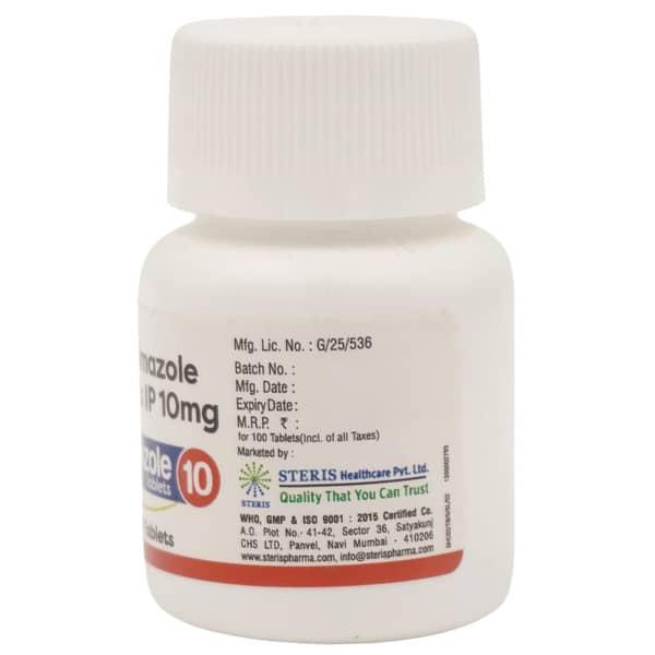 Carbizole 10mg Bottle Of 100 Tablets