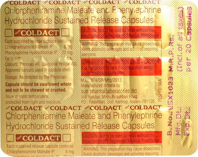 New Coldact Strip Of 20 Capsules