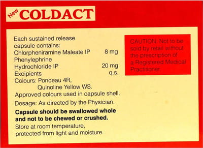 New Coldact Strip Of 20 Capsules