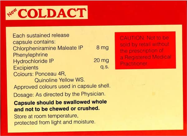 New Coldact Strip Of 20 Capsules