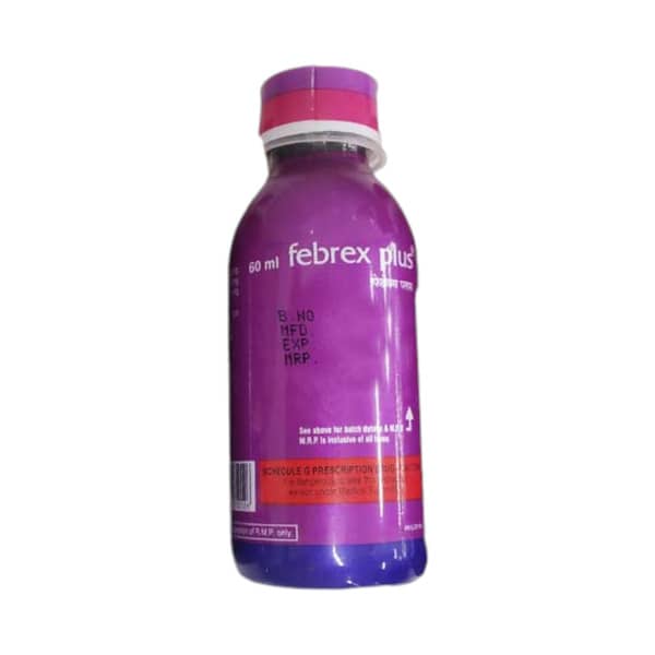 Febrex Plus Delicious Rose Flavour Bottle Of 60ml Syrup